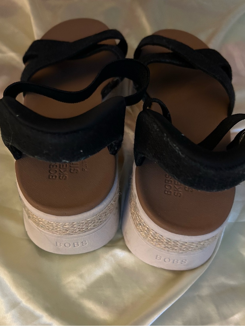 Skechers Bobs Slip Ins Black Women’s Sandals Size 9 - Picture 5 of 9